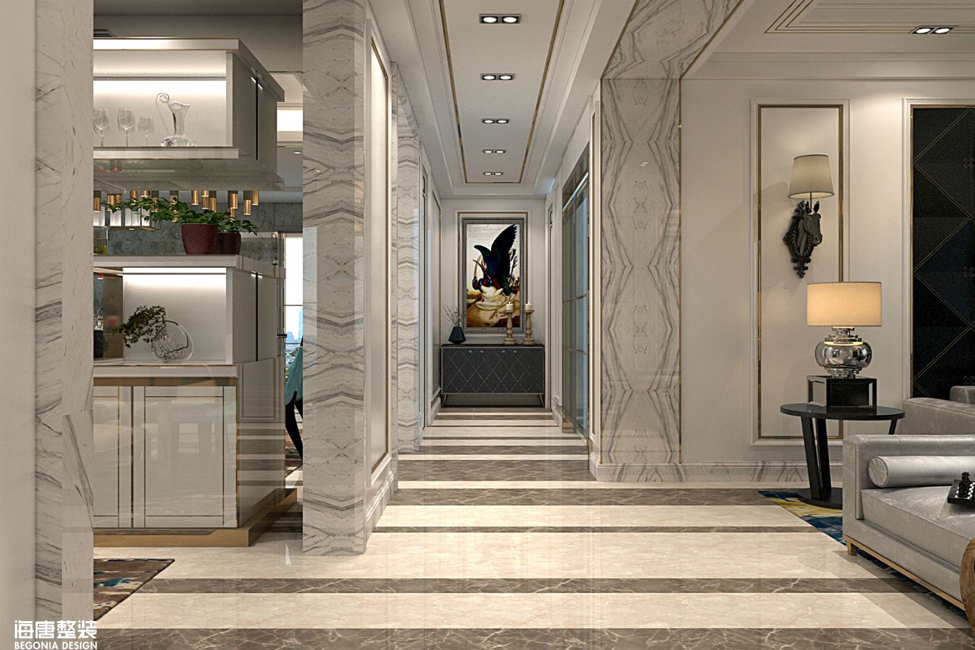 万锦紫园 -三室两厅-140m²-后现代风格